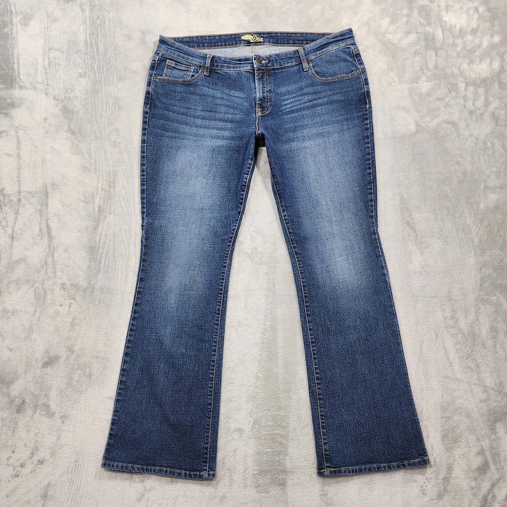 Old Navy Jeans Womens 16 Blue Mid Rise Diva Bootcut Stretch Denim‎ Casual Preppy